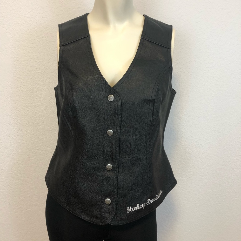 Harley Davidson Woman’s leather vest Size S